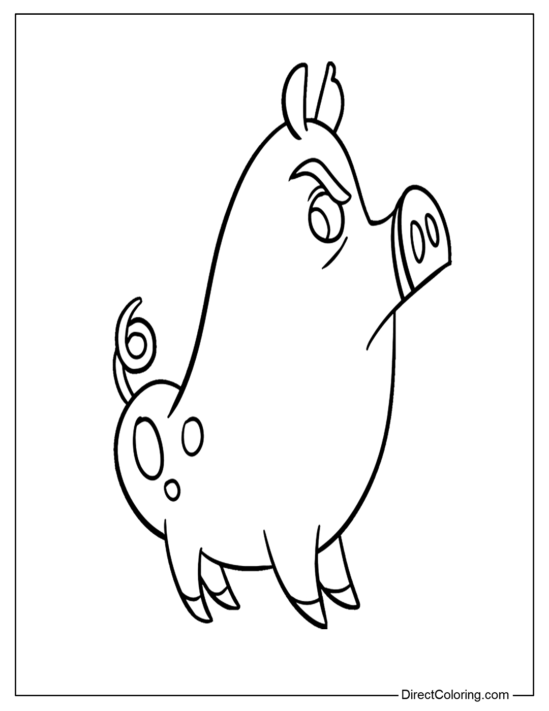 Pig Funny To Color